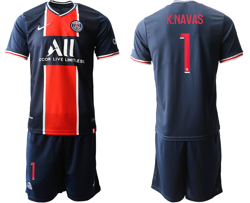 Men 2020-2021 club Paris St German home #1 blue Soccer Jerseys->paris st german jersey->Soccer Club Jersey